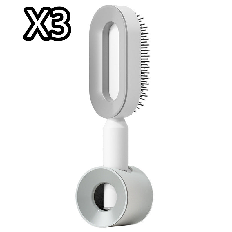 Self-Cleaning Airbag Hair Brush With Scalp Massage, Anti-Static
