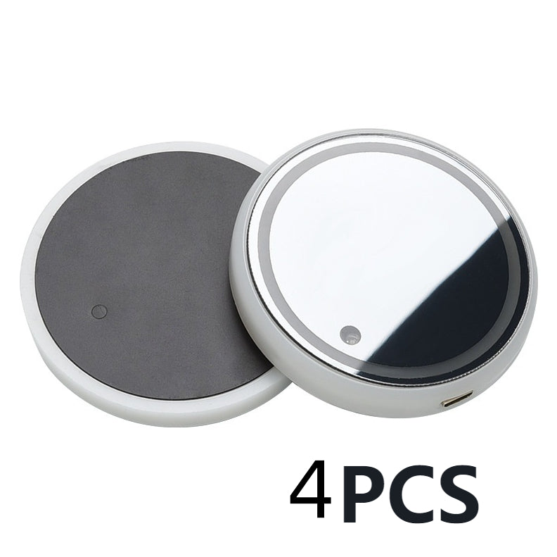 Colourful LED Light-Up Car Cup Holder Coasters, Solar and USB