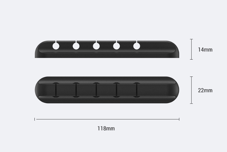 Silicone Cable Organiser Clips for Desks and Headphone Wires