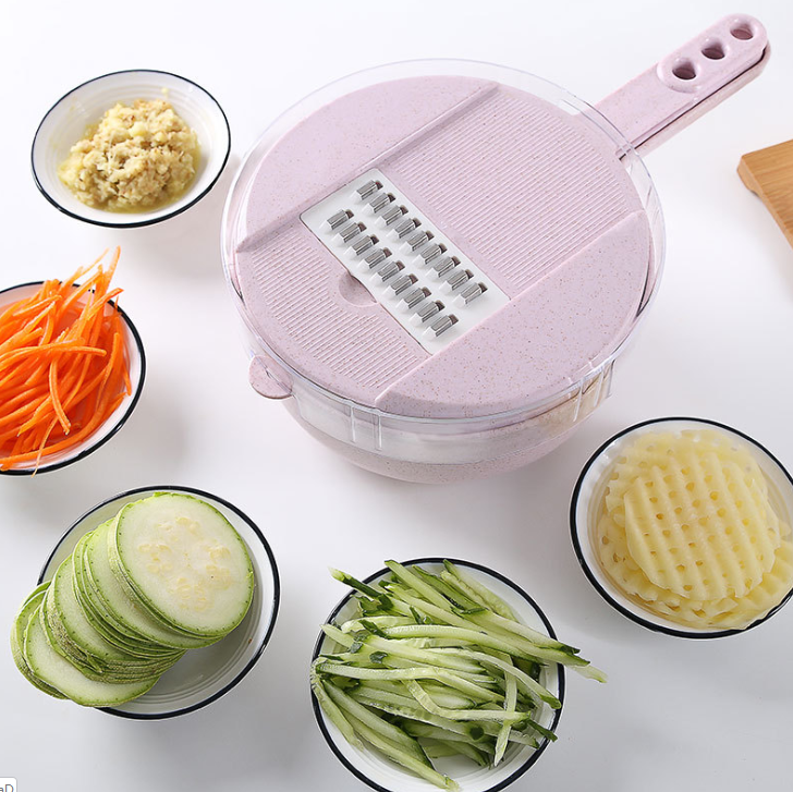 8 In 1 Mandoline Vegetable Slicer With Strainer And Peeler