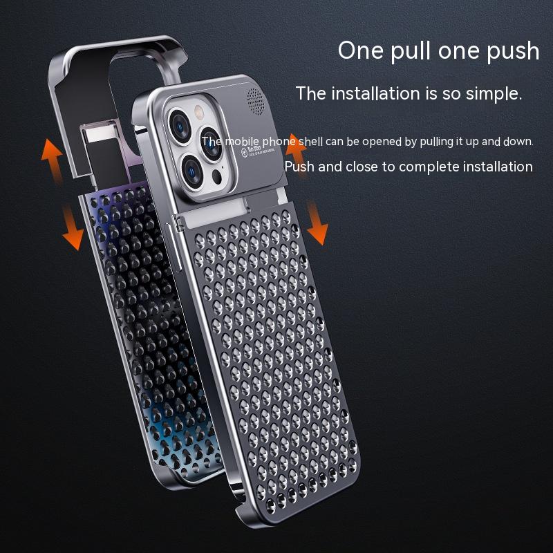 Aluminium Alloy Phone Case With Hollow Heat Dissipation