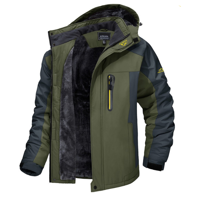 Men's Warm Winter Coat with Robust Build for Outdoor Adventures
