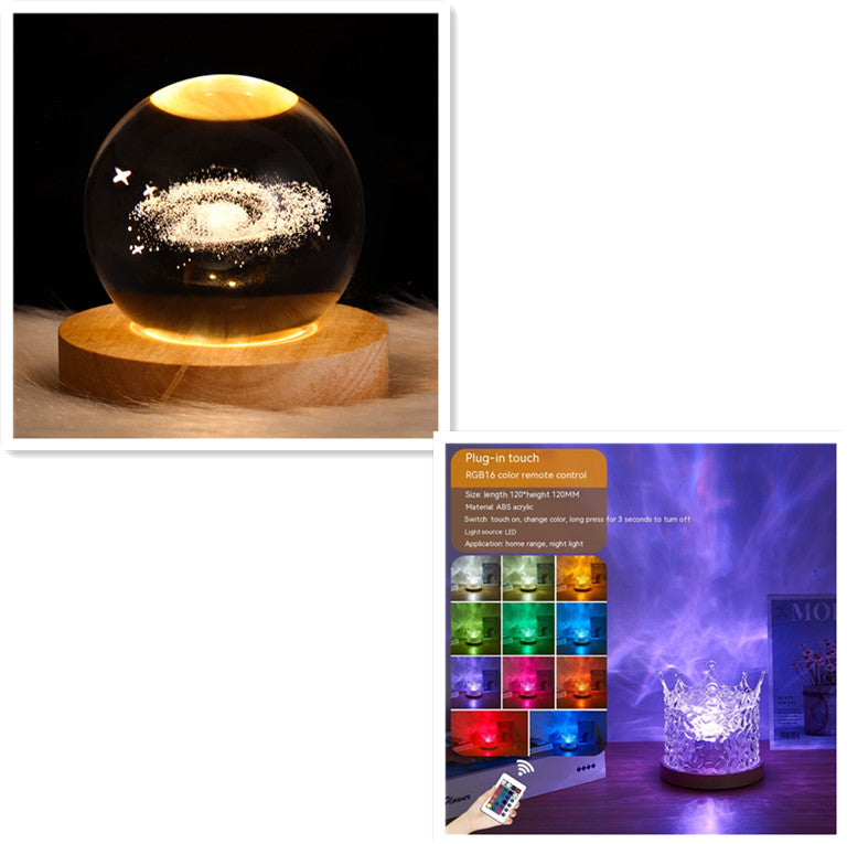 Water Ripple LED Night Light With Remote And 16 Colour Modes