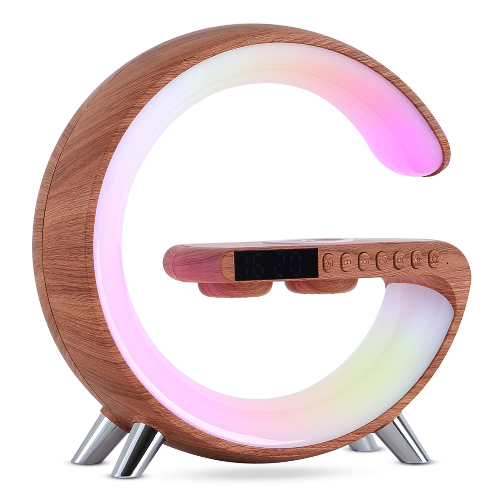 Smart G-Shaped LED Lamp With Bluetooth Speaker, Wireless Charger