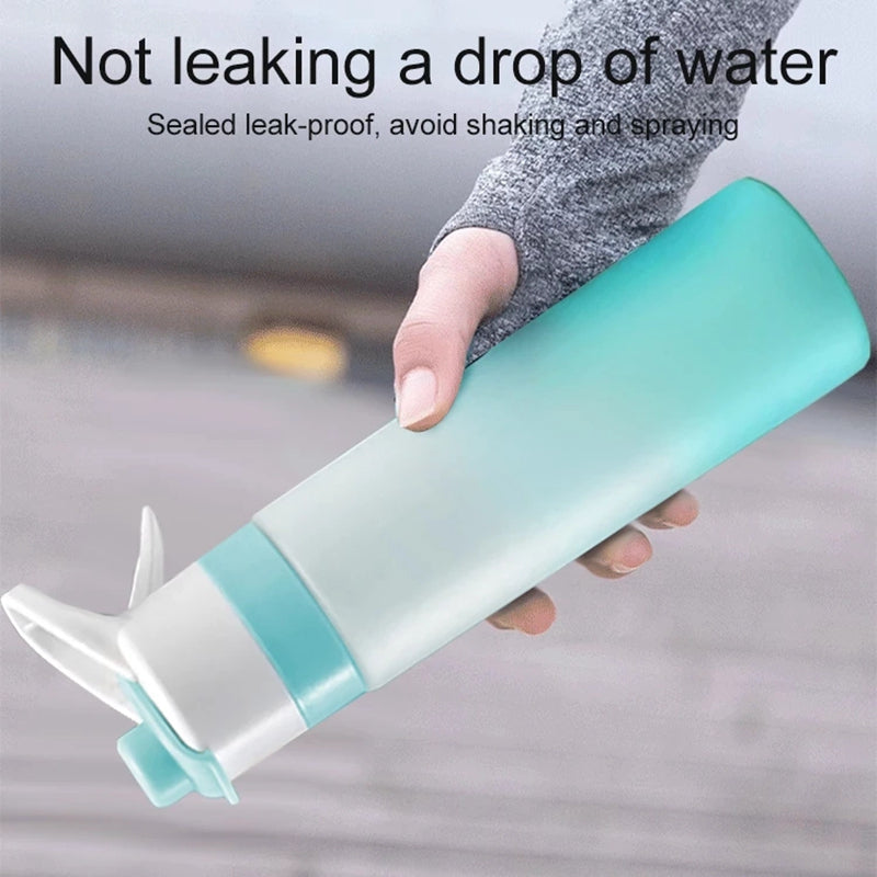 Spray Water Bottle With Handle Strap For Sport And Travel