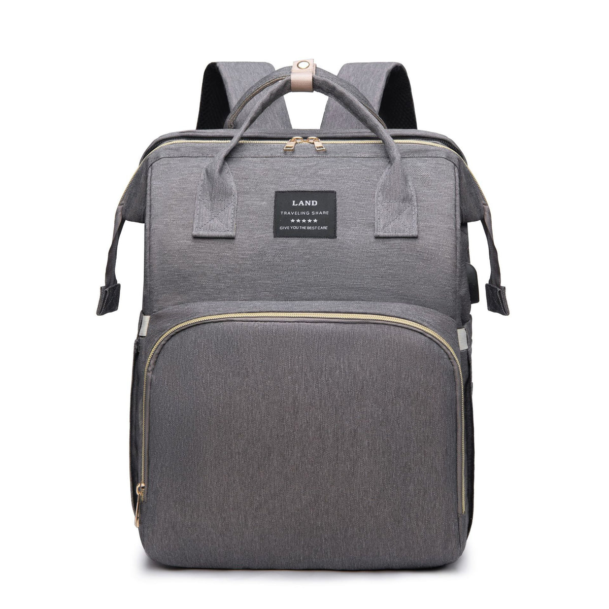 Large-Capacity Baby Changing Backpack with Insulated Milk Bag