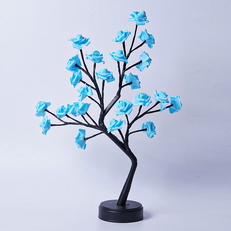 USB Rose Table Lamp with Fairy Lights for Romantic Home Decor