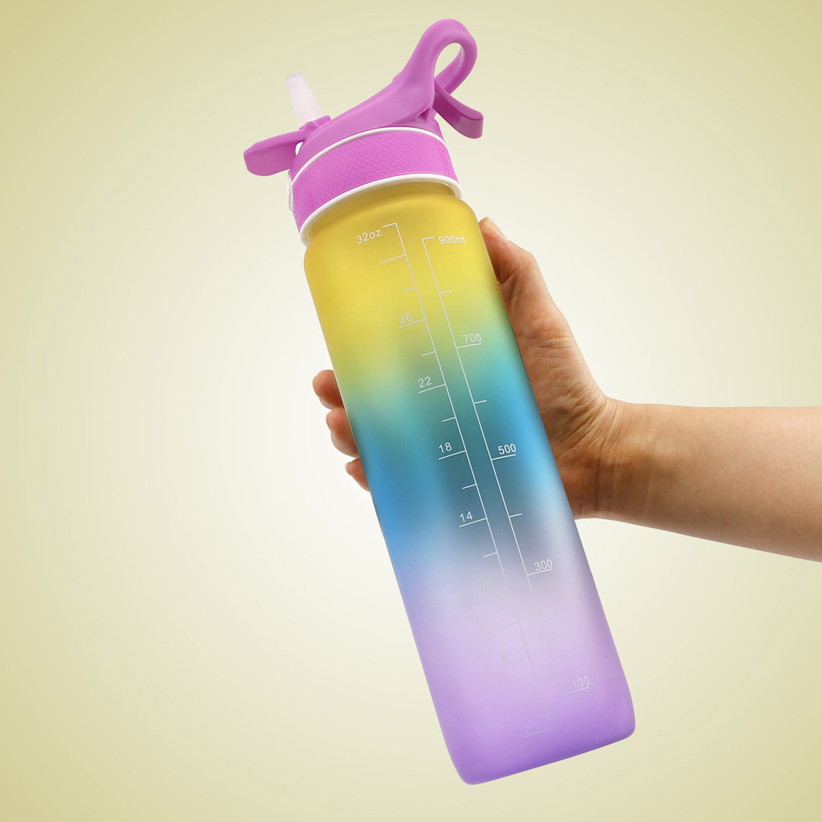 1000ml Water Bottle With Straw And Bounce Cover For Sport