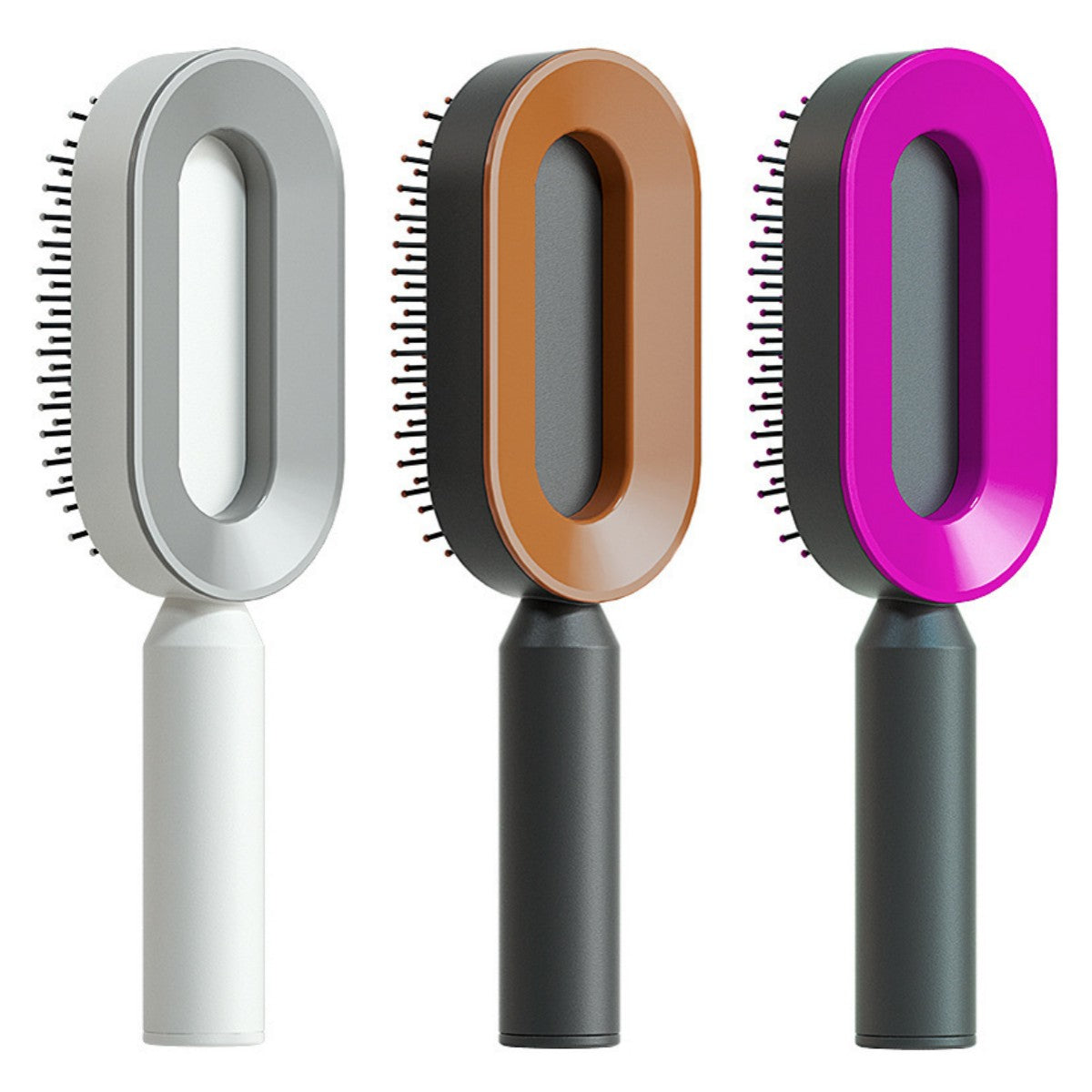 Self-Cleaning Airbag Hair Brush With Scalp Massage, Anti-Static