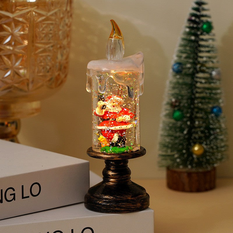 Christmas Candle Light Scene Decorations for Tables and Shelves
