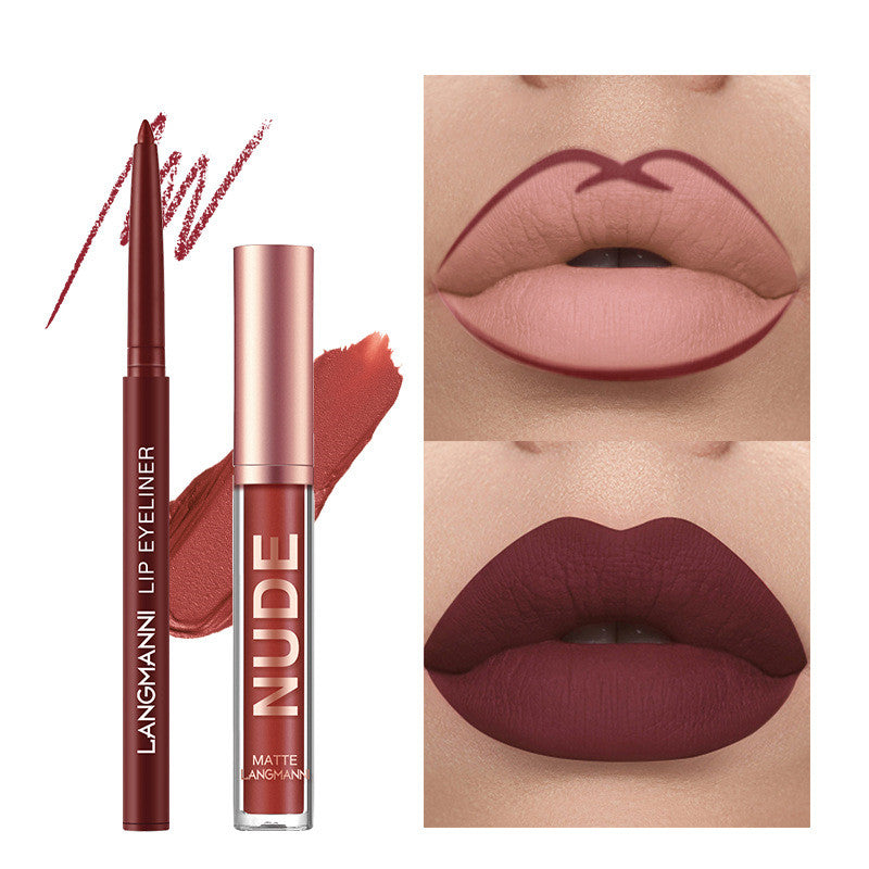12-Piece Matte Lipstick and Lip Liner Set, Long-Lasting