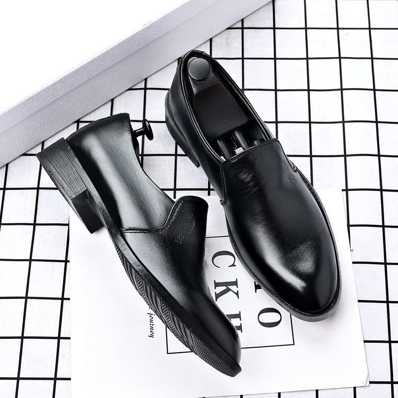 Men's Casual Pointed-Toe Slip-On Business Leather Shoes