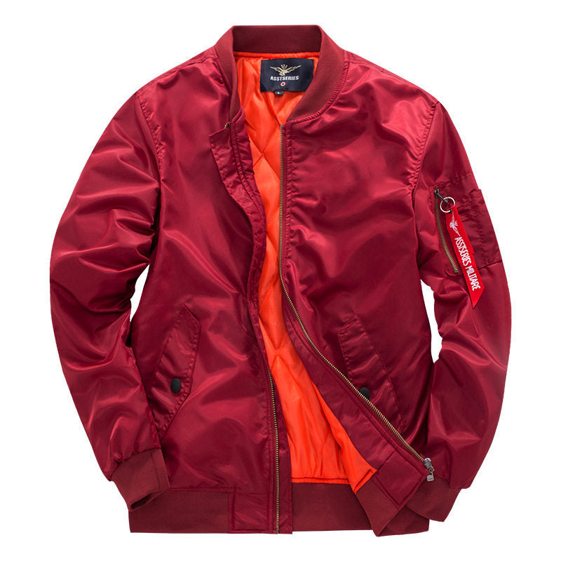 Men's Warm Winter Bomber Jacket in Military Flight Style