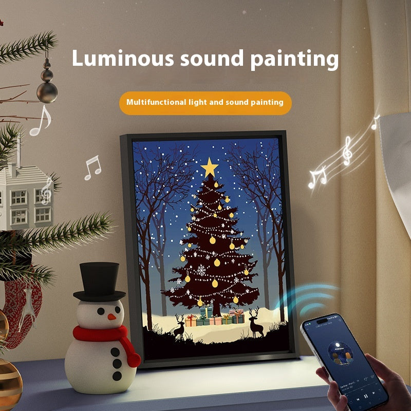 Luminous Christmas Tree Painting Bluetooth Speaker for Desks