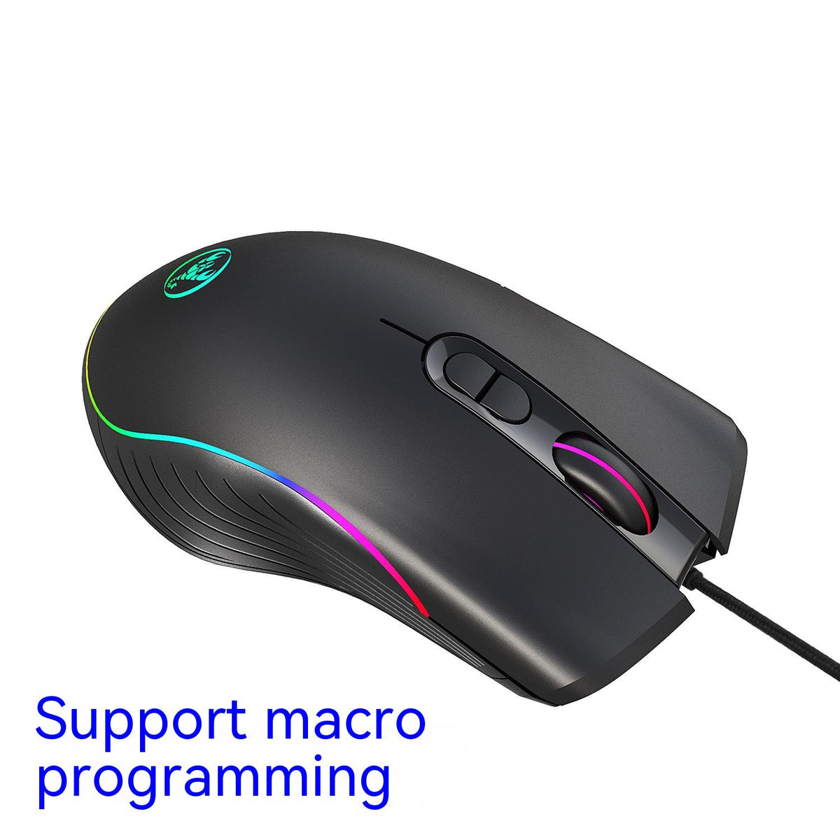 Wired RGB Gaming Mouse with Macro Programming, Glowing Optical Mouse