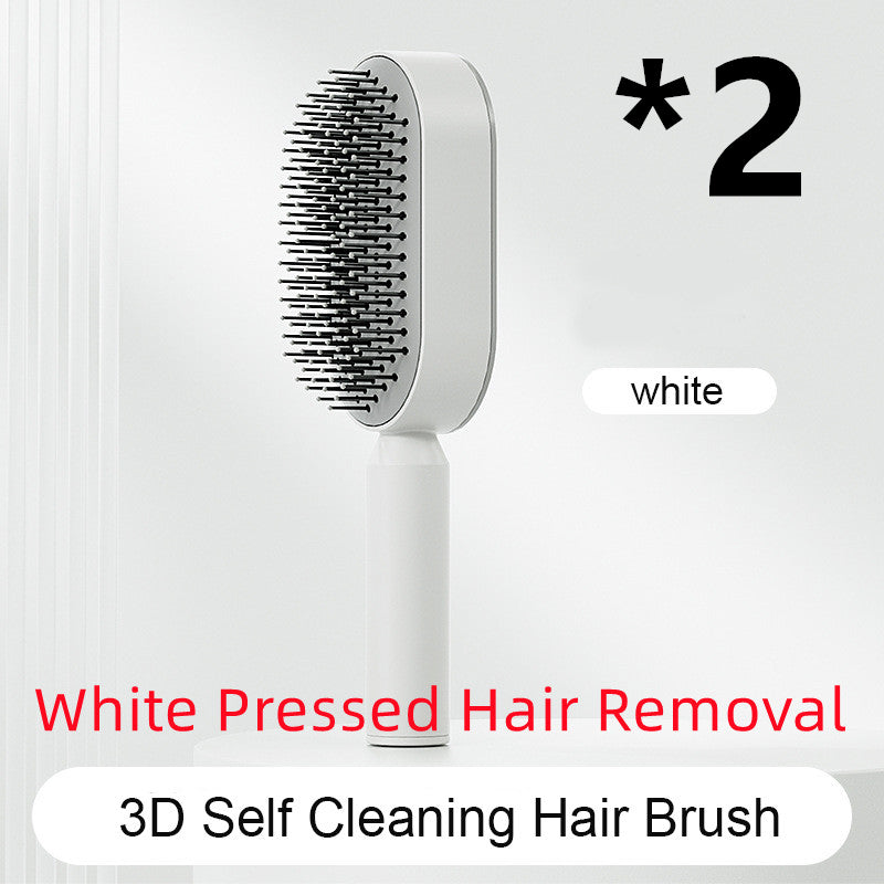 Self-Cleaning Airbag Hair Brush With Scalp Massage, Anti-Static