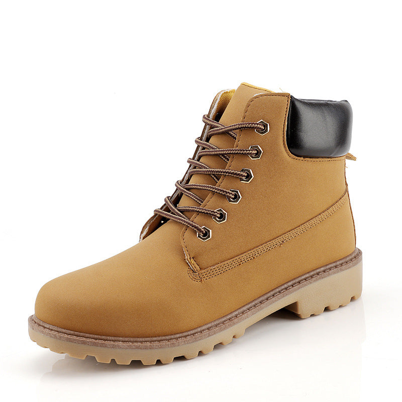 Men's High-Top Snow Boots with Extra Thick Warm Lining