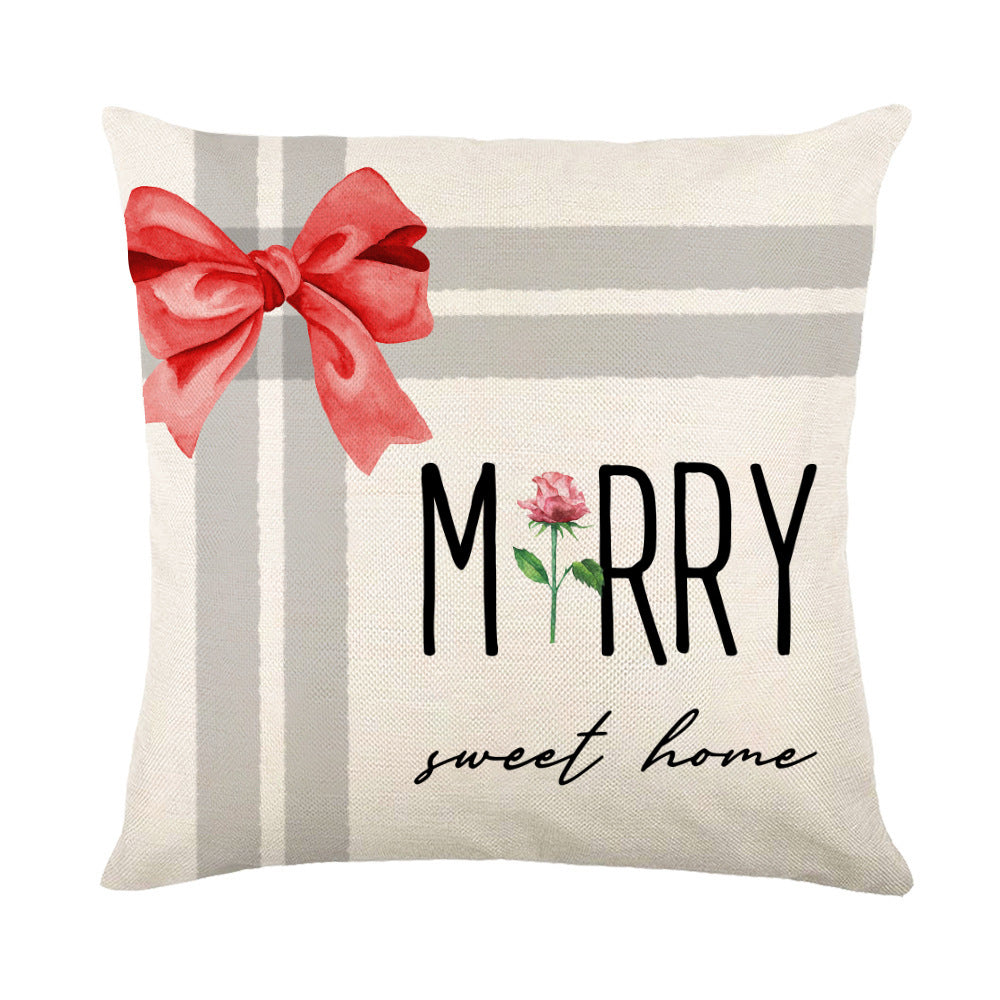 Christmas Pillow Covers for Sofa Square Throw Snow Stamping