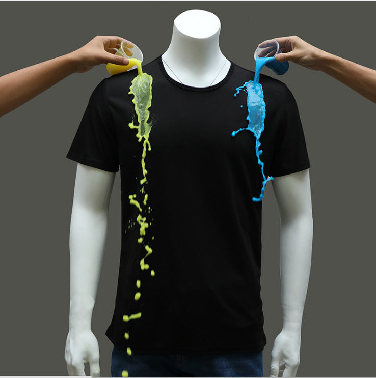 Men's Quick-Drying Waterproof T-Shirt, Half Sleeve Bottoming Top