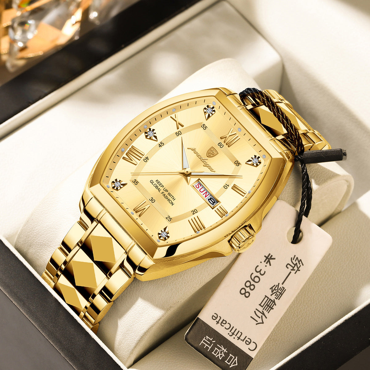 Waterproof Luminous Barrel-Shaped Men's Quartz Watch