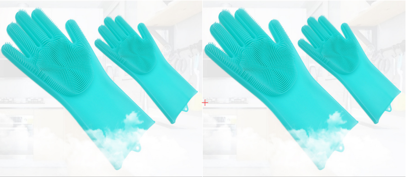 Silicone Heat-Resistant Scrubbing Gloves For Kitchen Cleaning