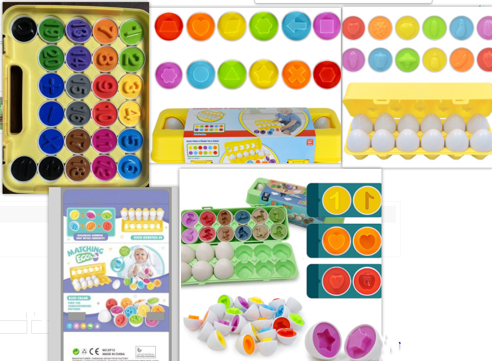 Montessori Smart Egg Toy Set for Shape and Colour Matching