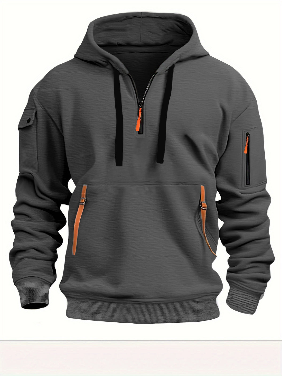 Dropped Shoulder Hooded Sweatshirt, Loose Plus Size Pullover