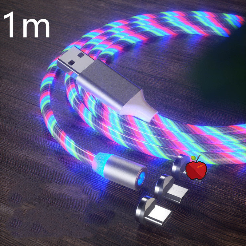 LED Magnetic Charging Cable with Streamer Light and Fast Charge