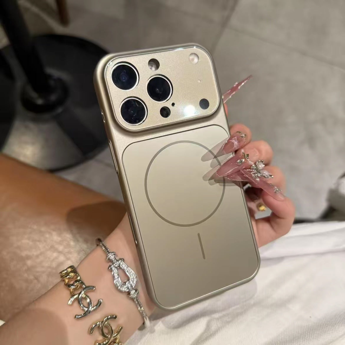 Magnetic Frosted Phone Case With All-Round Cover, Solid Colours