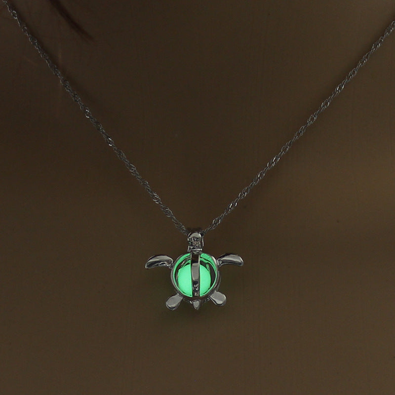 Glowing Moon Stone Pendant Necklace For Women, Luminous Charm