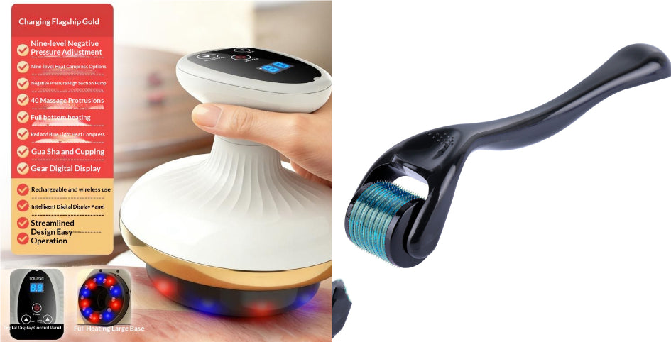 Electric Gua Sha Board Massager with Cupping and Meridian Brush