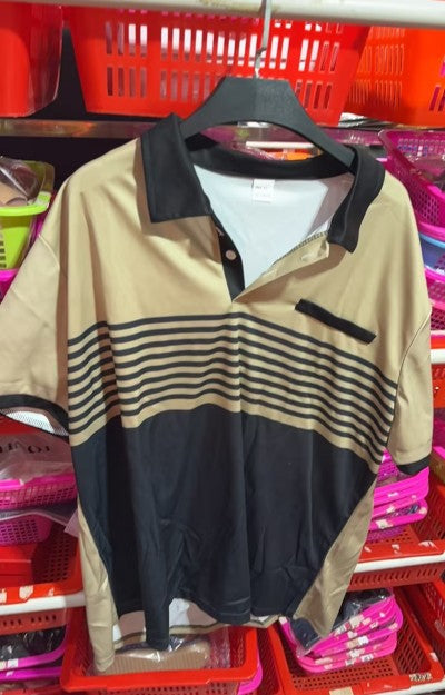 Men's Casual Striped Shirt with Chest Pocket in Thirteen Colours