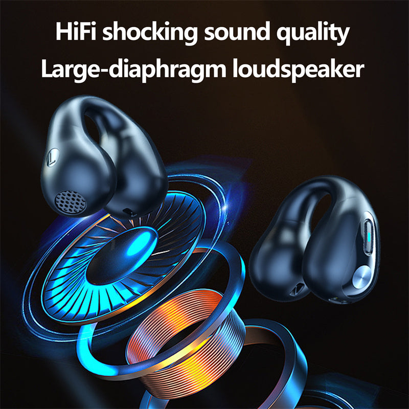 Bone Conduction Style Wireless Earbuds With Ear Clip And Bluetooth 5.3