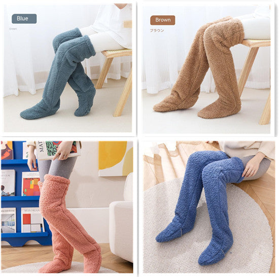 Over Knee Fuzzy Long Socks For Winter Home And Sleeping