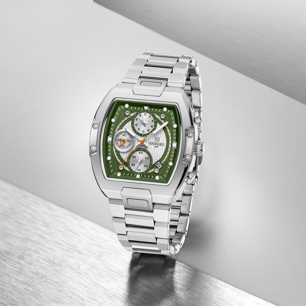 Men's Multifunctional Quartz Watch With Tonneau Case