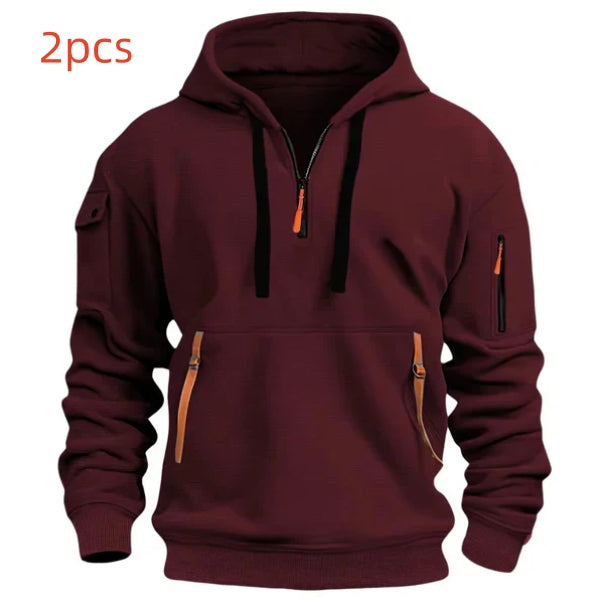 Dropped Shoulder Hooded Sweatshirt, Loose Plus Size Pullover
