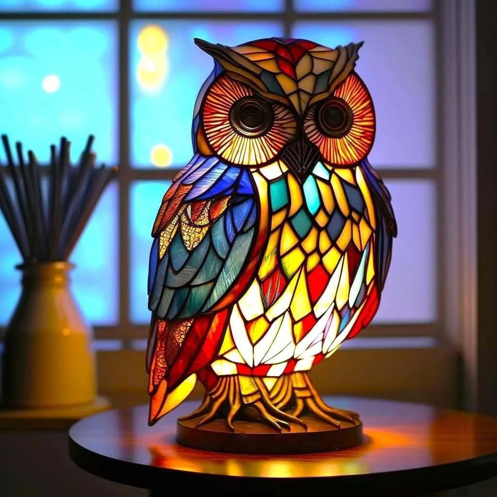 3D Animal Table Lamp With Colourful Light, Vintage Night Light