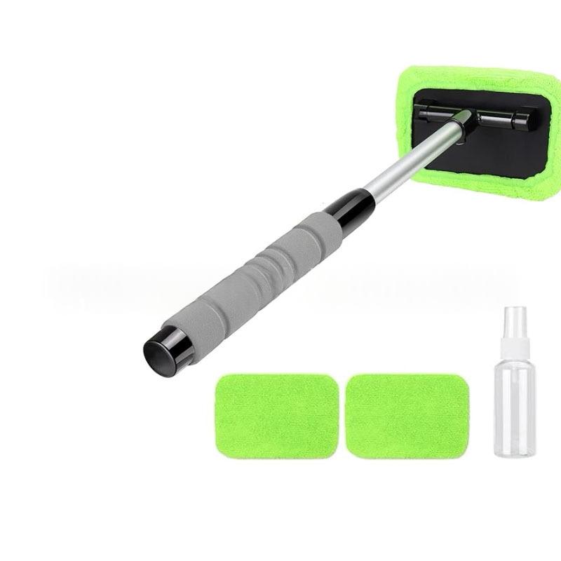 Extendable Telescopic Car Windscreen Cleaning Brush with Cloth Covers
