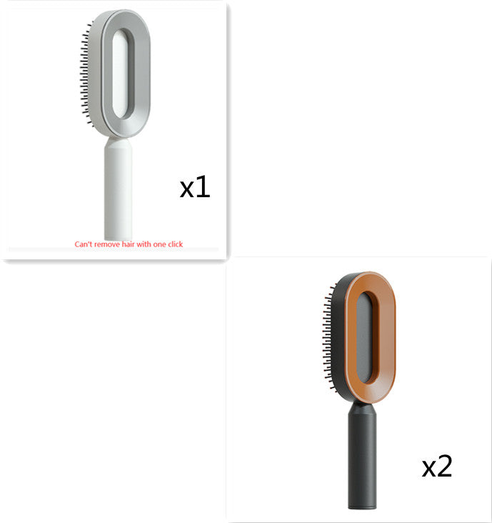 Self-Cleaning Airbag Hair Brush With Scalp Massage, Anti-Static
