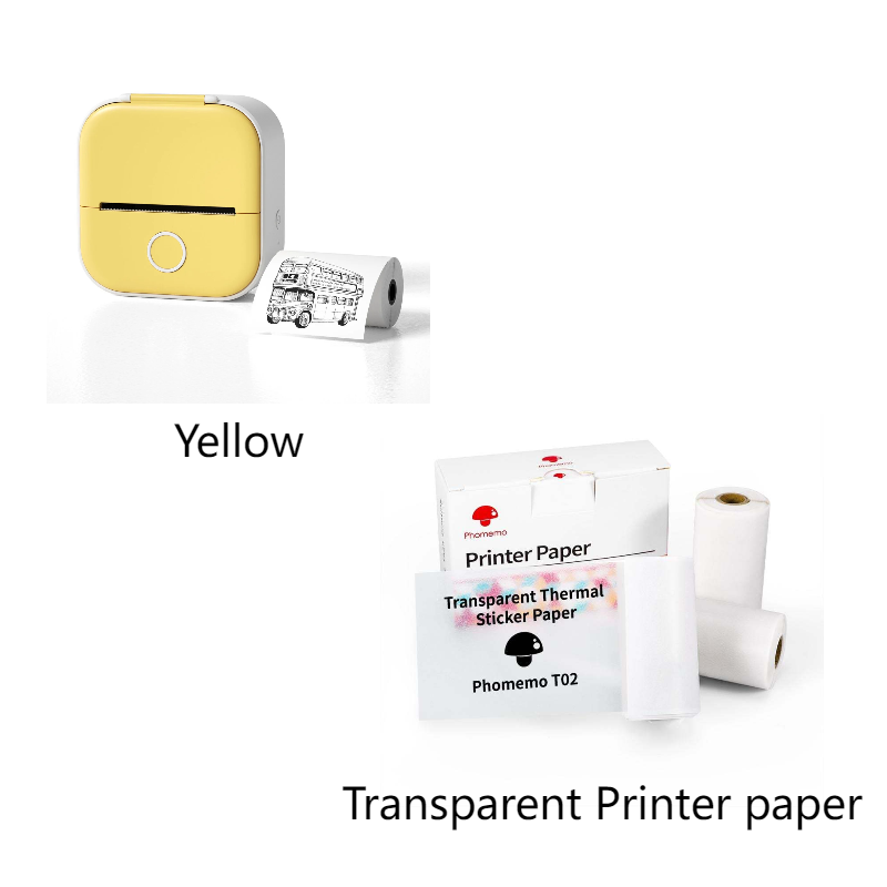 Portable Mini Bluetooth Thermal Label Printer, Inkless Printing