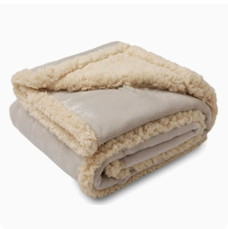 Thick Flannel Sherpa Pet Blanket For Dog Kennels, Warm