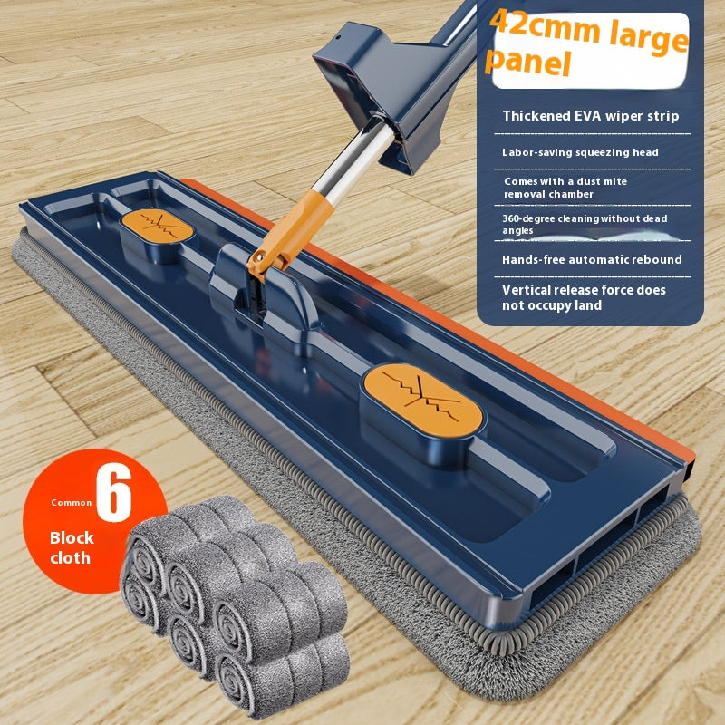 Large Flat Mop with 360 Degree Rotation for All Floor Types