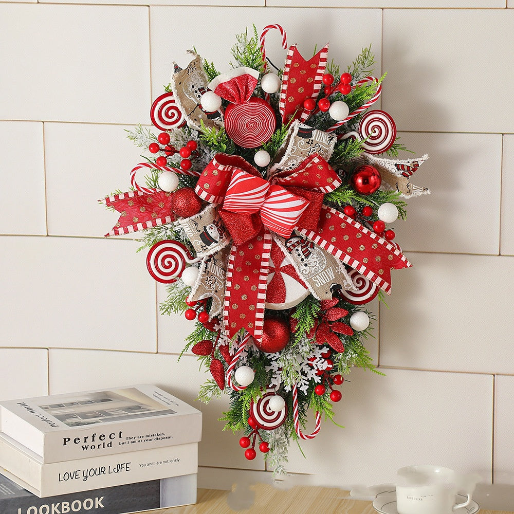 Christmas Upside Down Candy Wreath Garland Tree Ornament