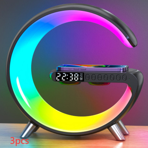 Smart G-Shaped LED Lamp With Bluetooth Speaker, Wireless Charger
