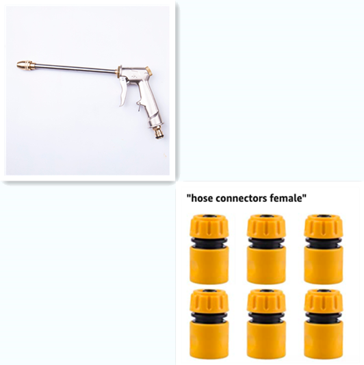 High Pressure Power Washer Spray Nozzle, Hand Held Car Wash Gun
