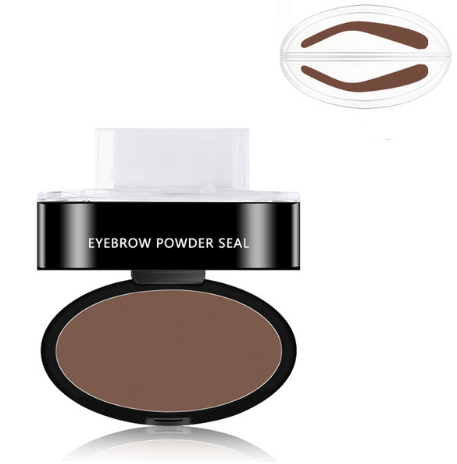Eyebrow Stamp Kit With Stencils And Waterproof Brow Powder