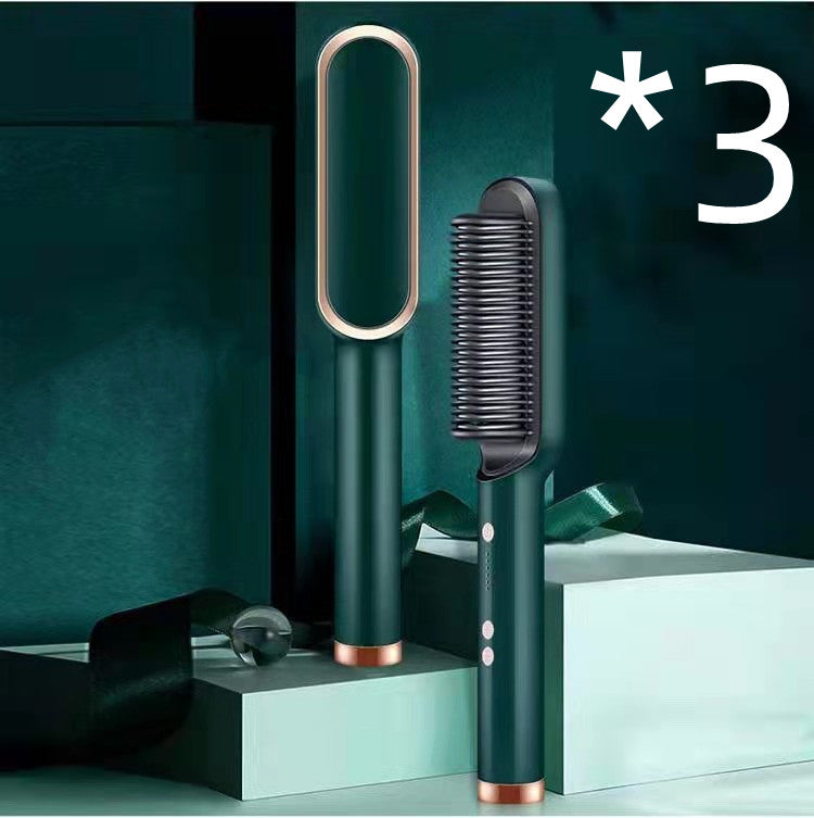 2 In 1 Hair Straightener Comb With Negative Ion And Curling
