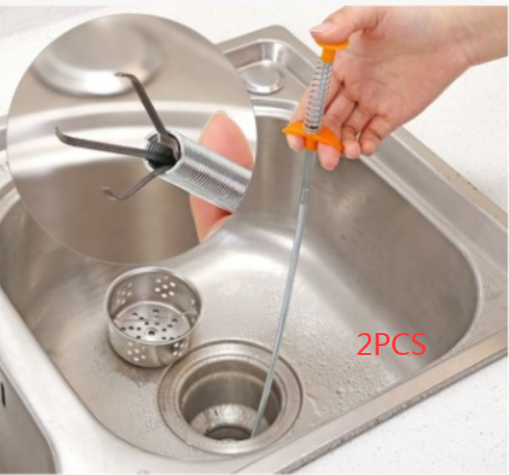 60cm Flexible Drain Clog Remover Spring Tool For Sinks