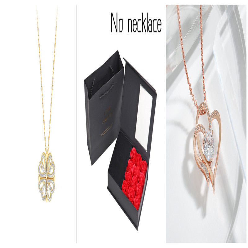 Detachable Four-Leaf Clover Necklace for Women, Multi-Wear Style