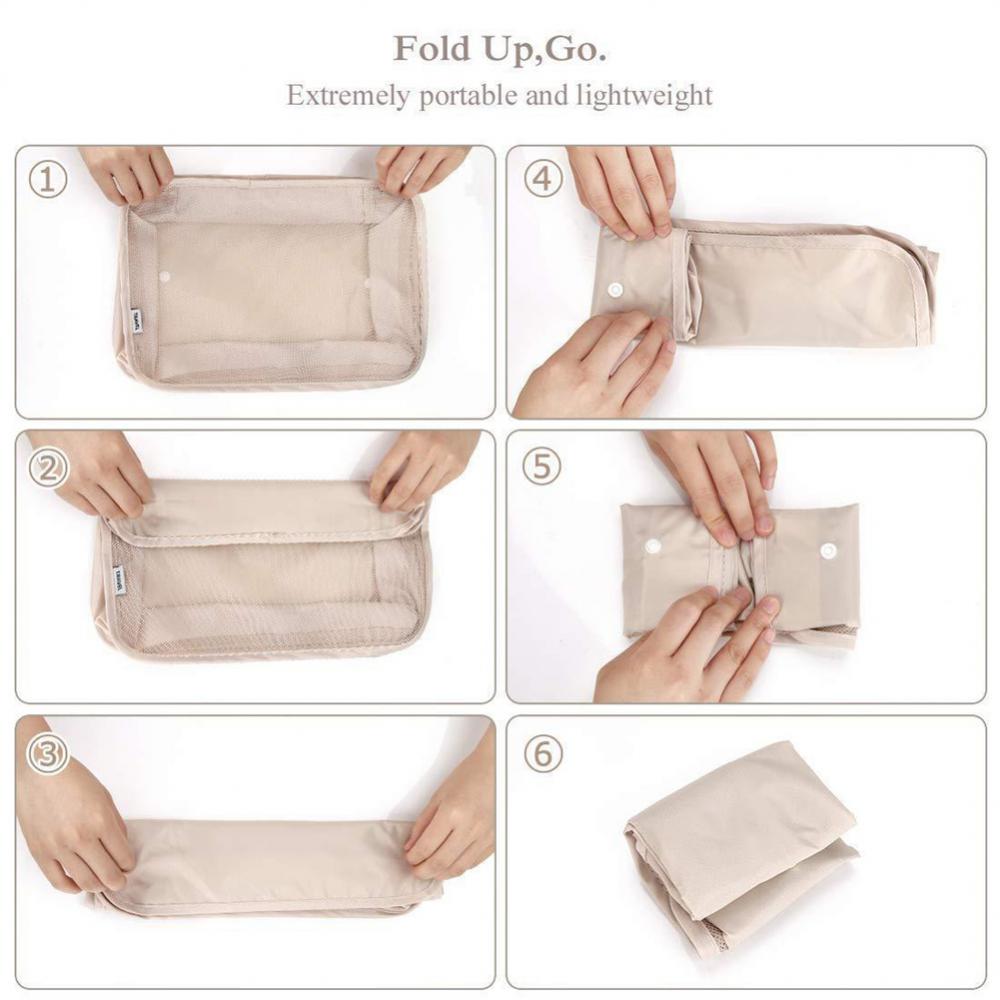 8-Piece Travel Packing Cube Organiser Set for Clothes and Shoes